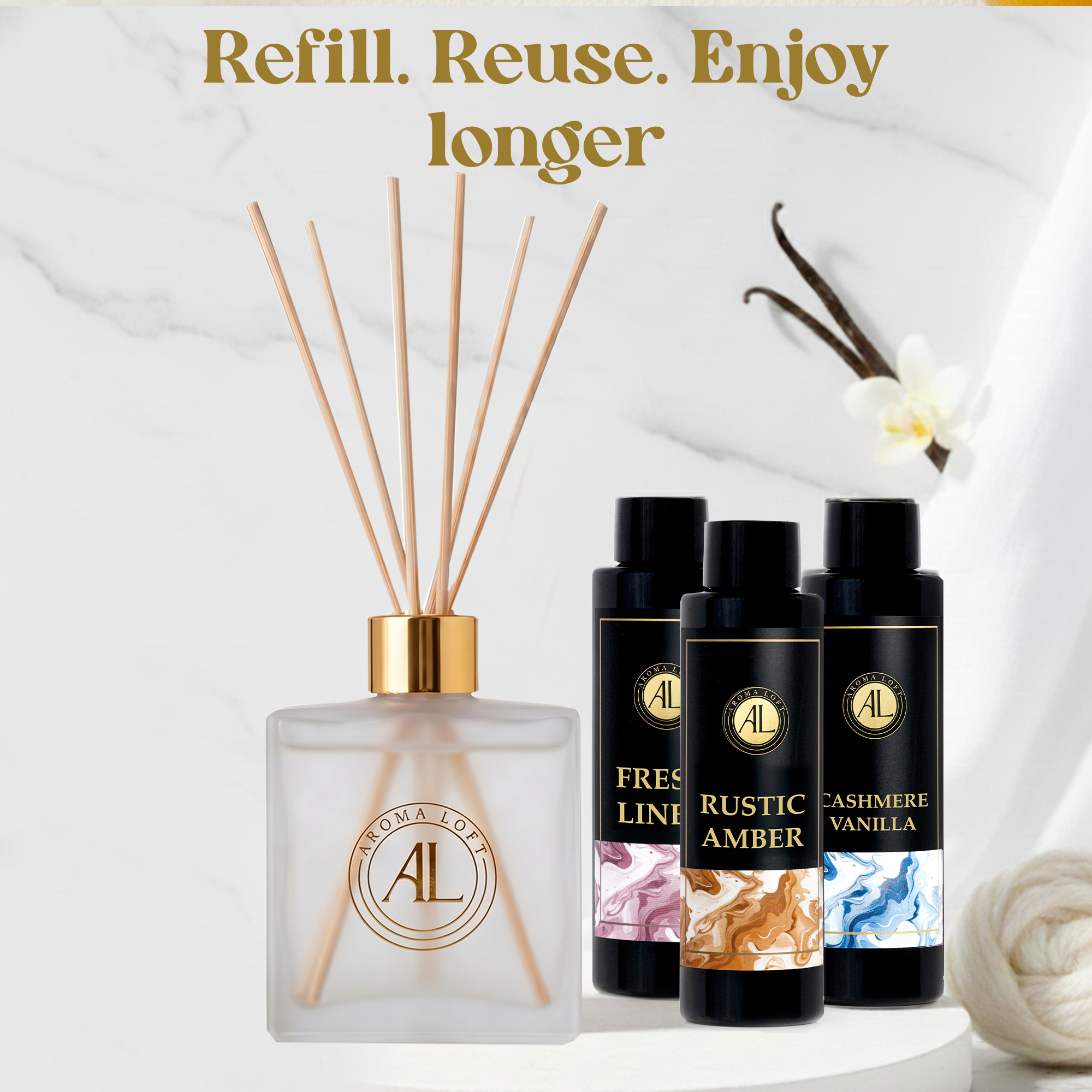 Sunlit Citrus Frosted Reed Diffuser 5 oz.