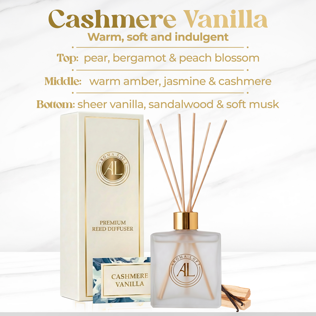 Cashmere Vanilla Frosted Reed Diffuser 5 oz.