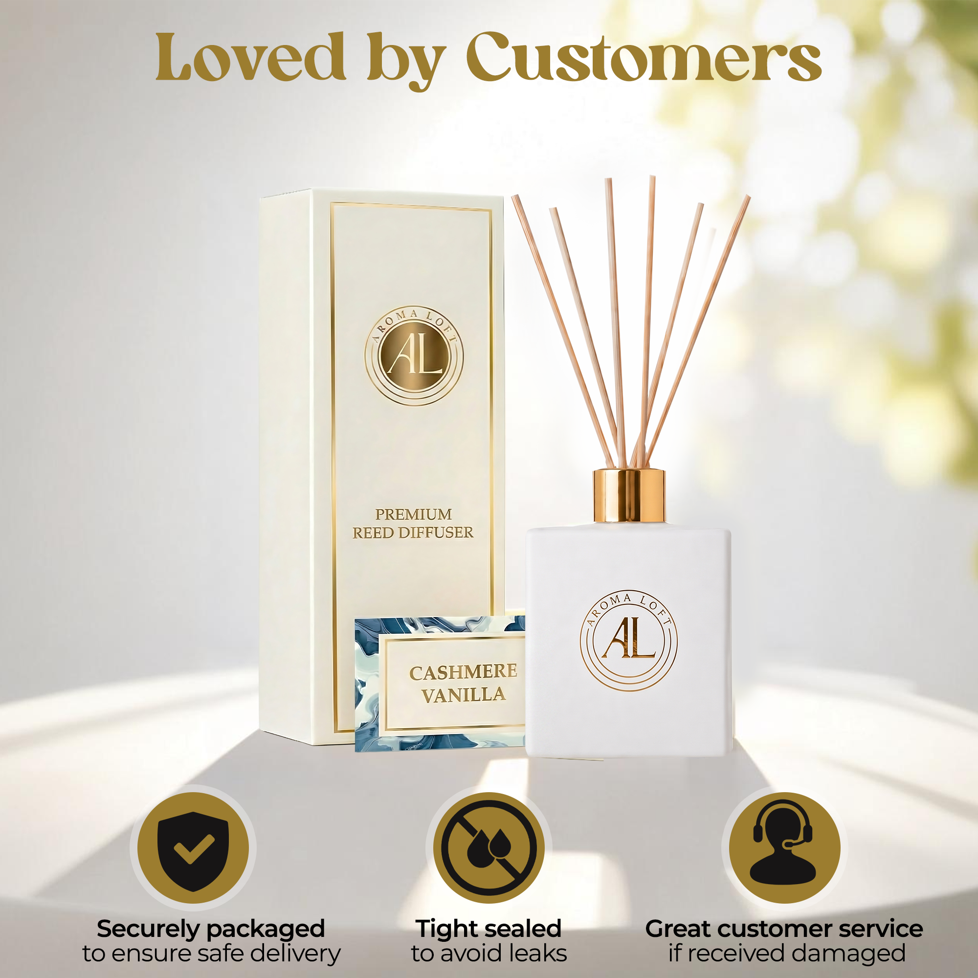 Cashmere Vanilla White Reed Diffuser 5 oz.
