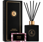 Fresh Linen Black Reed Diffuser 5 oz.