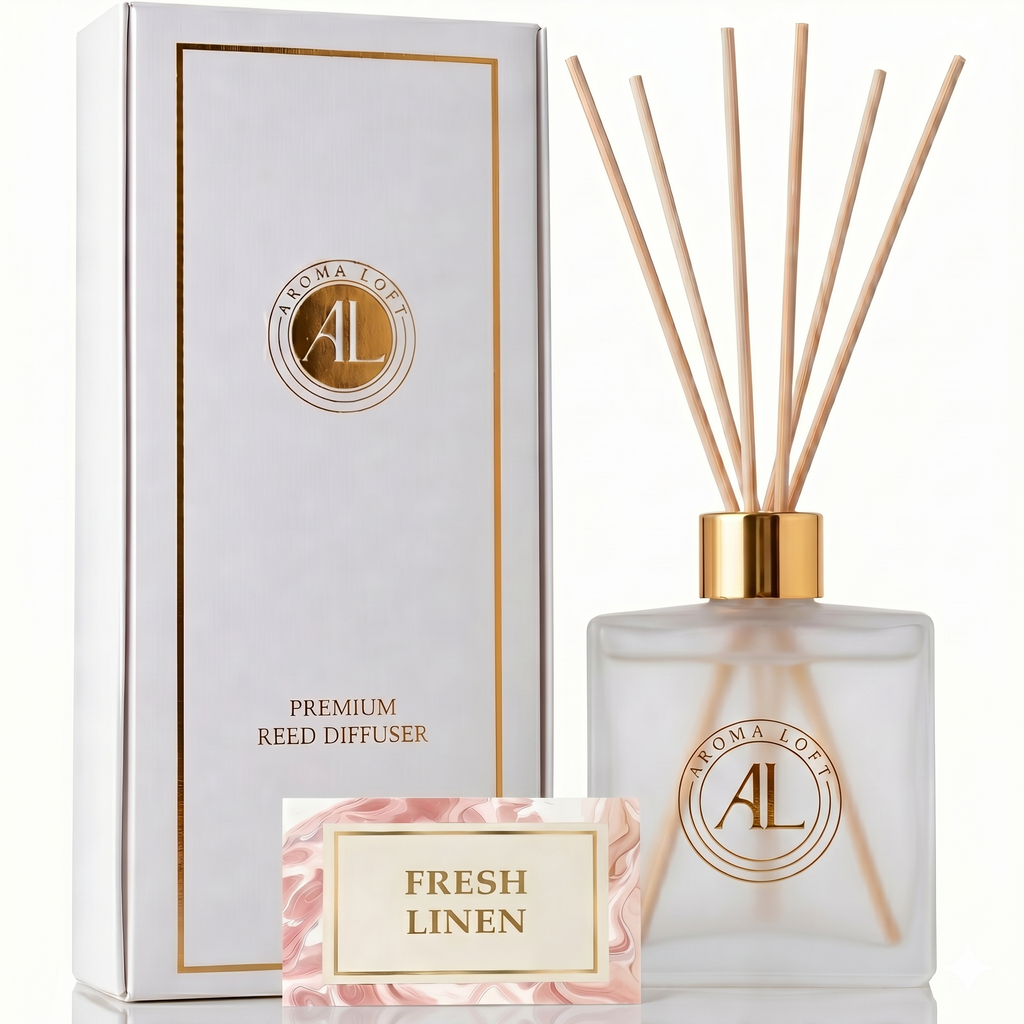 Fresh Linen Frosted Reed Diffuser 5 oz.
