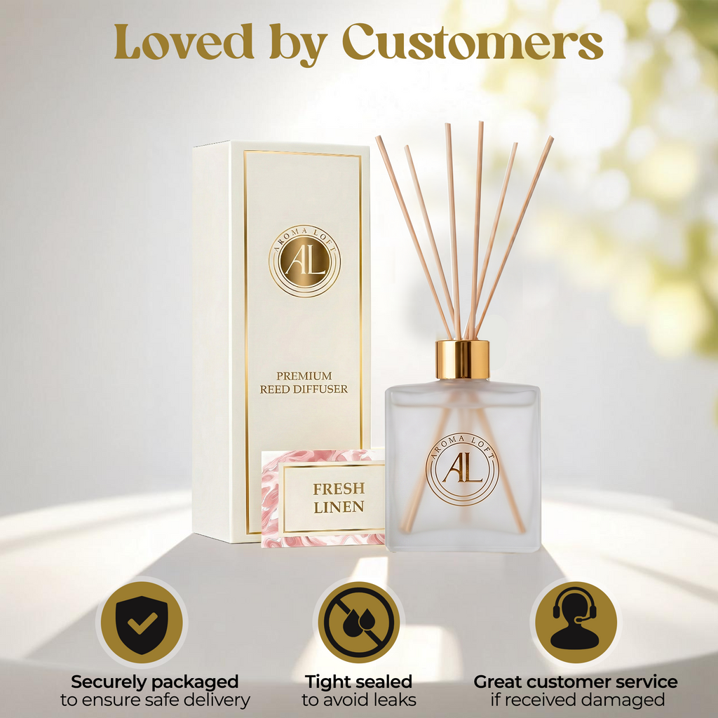 Fresh Linen Frosted Reed Diffuser 5 oz.