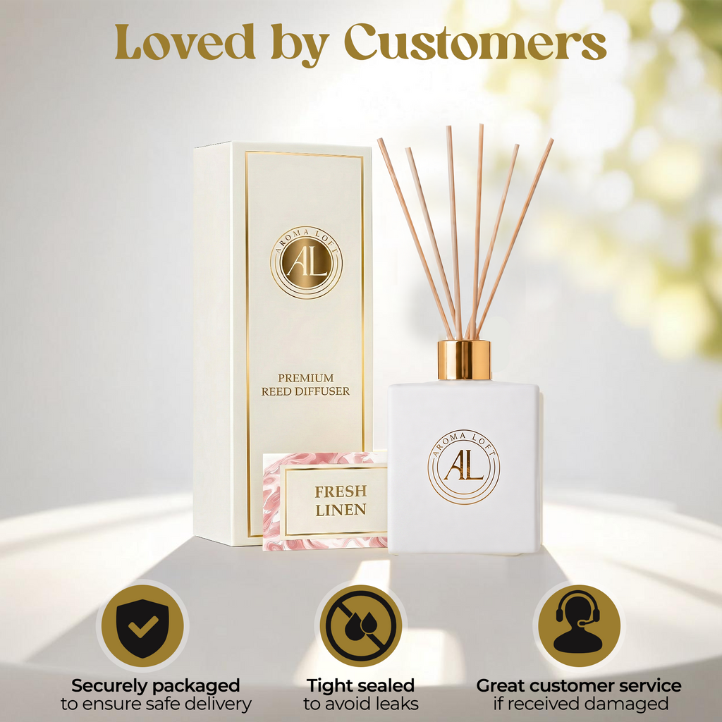 Fresh Linen White Reed Diffuser 5 oz.