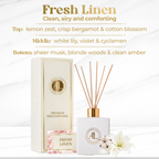 Fresh Linen White Reed Diffuser 5 oz.