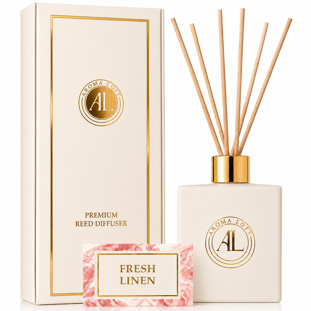 Fresh Linen White Reed Diffuser 5 oz.
