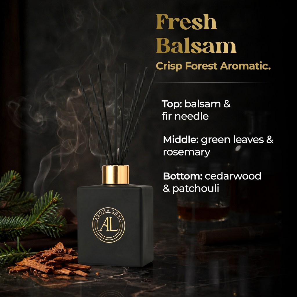 Fresh Balsam Black Reed Diffuser 5 oz.