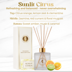 Sunlit Citrus Frosted Reed Diffuser 5 oz.