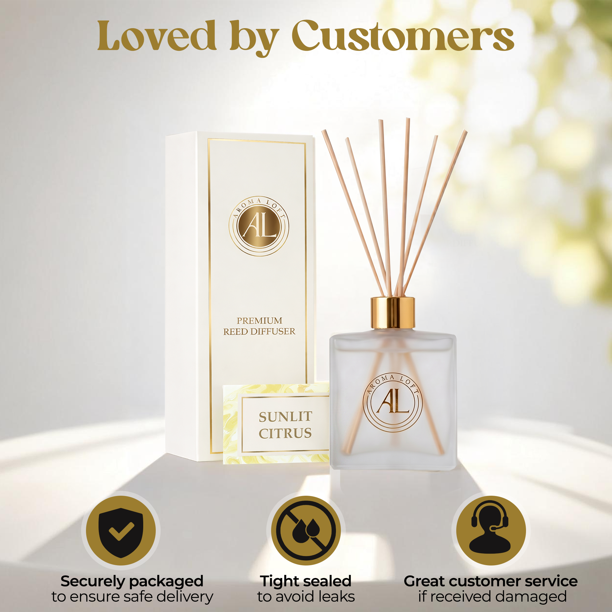 Sunlit Citrus Frosted Reed Diffuser 5 oz.