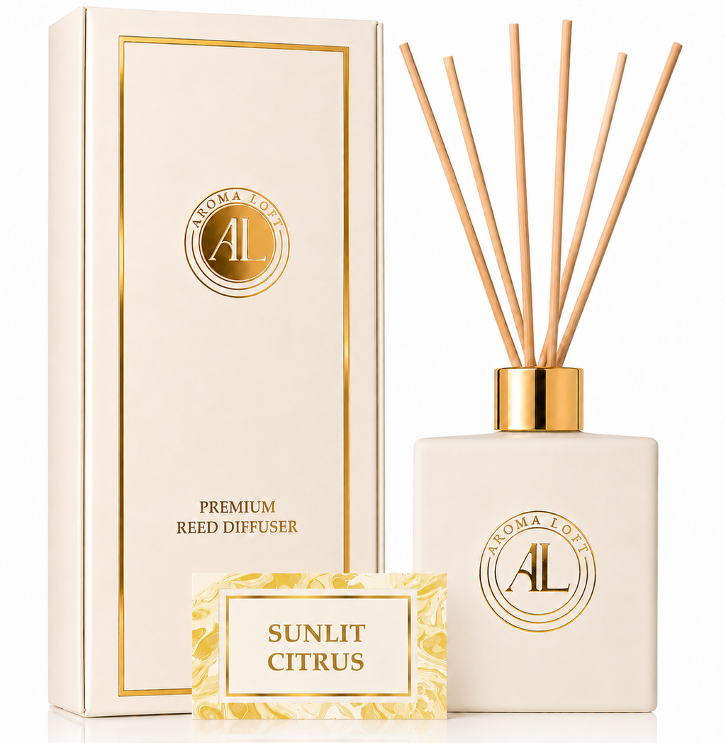 Sunlit Citrus White Reed Diffuser 5 oz.