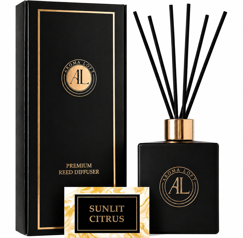 Sunlit Citrus Black Reed Diffuser 5 oz.
