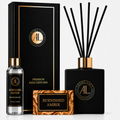 Burnished Amber Black Luxury Reed Diffuser 5oz.+4oz. Refill