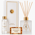 Burnished Amber Frosted Luxury Reed Diffuser 5oz.+4oz. Refill