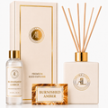 Burnished Amber White Luxury Reed Diffuser 5oz.+4oz. Refill
