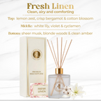 Fresh Linen Frosted Reed Diffuser 5 oz.