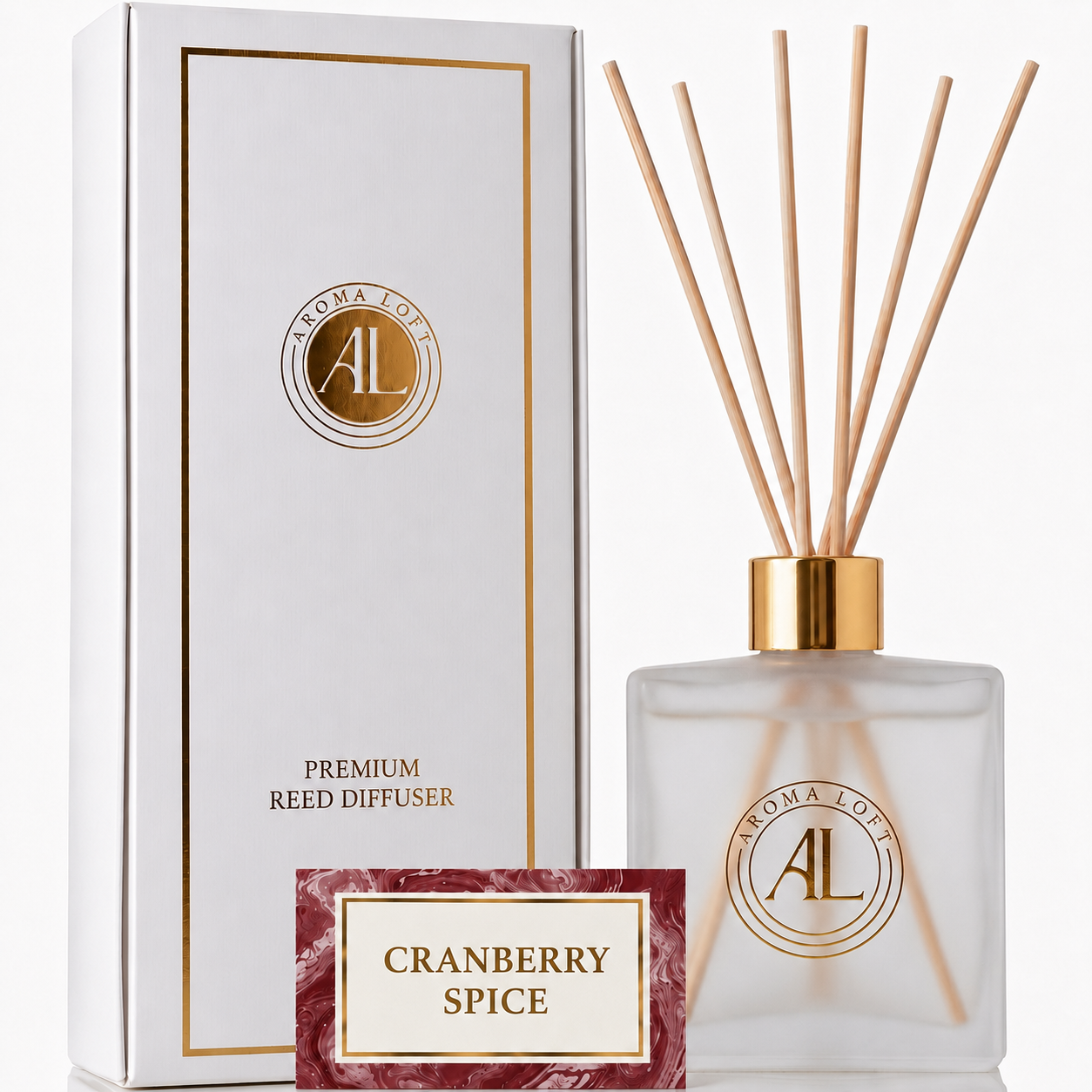 Cranberry Spice Frosted Reed Diffuser 5 oz.